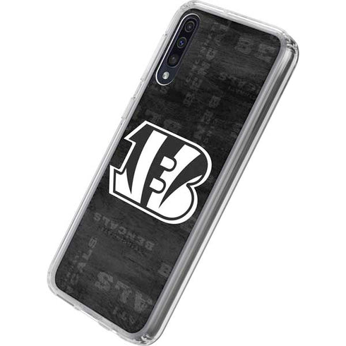 NFL Cincinnati Bengals Black & White Galaxy A50 Clear Case
